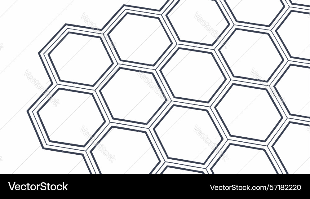 Honeycomb grid pattern geometric background vector image