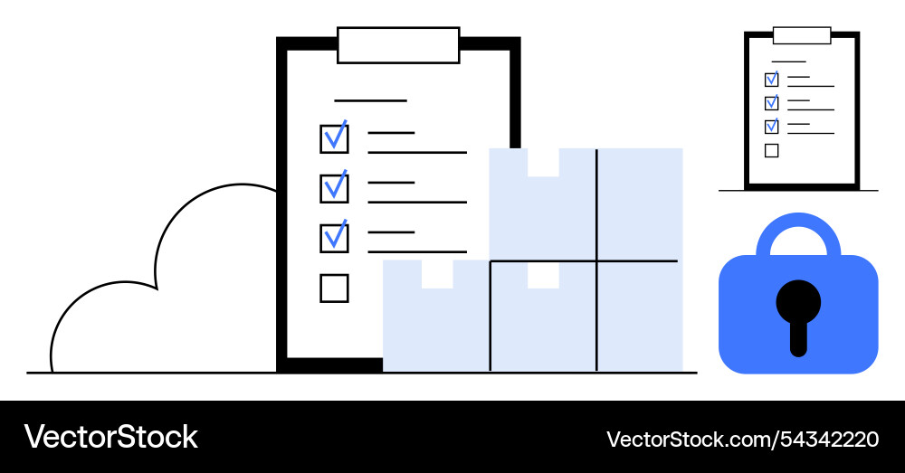Inventory management system with cloud integration Inventory management system with cloud integration vector image