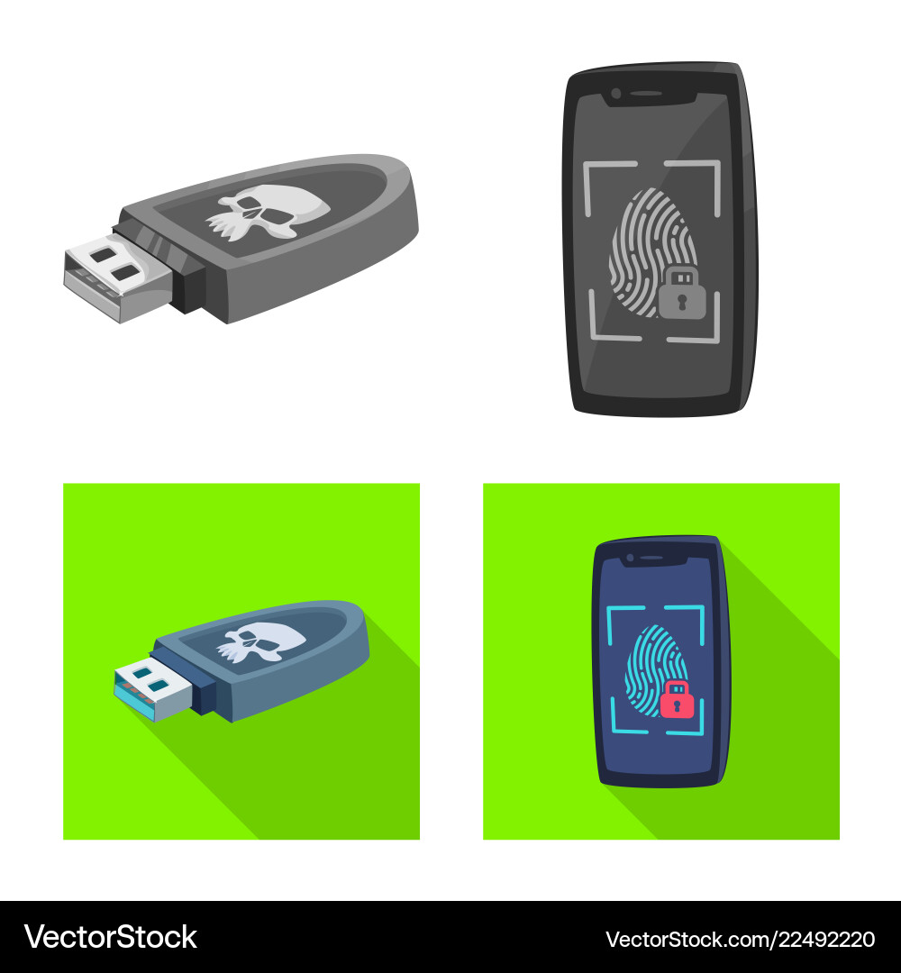 Isolated object of virus and secure icon Isolated object of virus and secure icon vector image