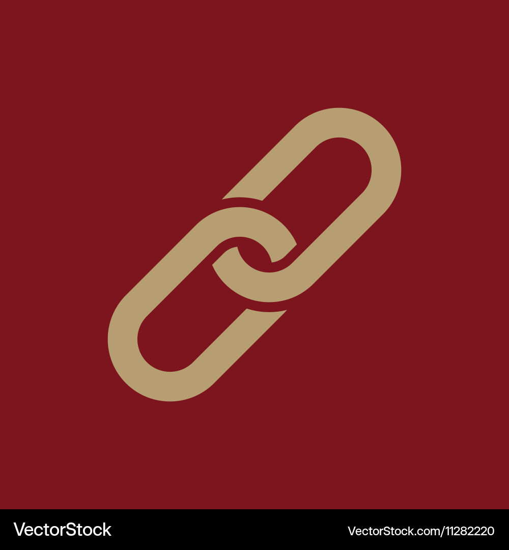 Link icon linked symbol flat vector image