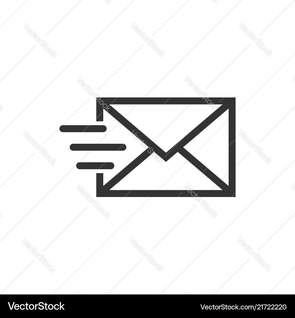 Mail envelope icon in flat style email message Mail envelope icon in flat style email message vector image