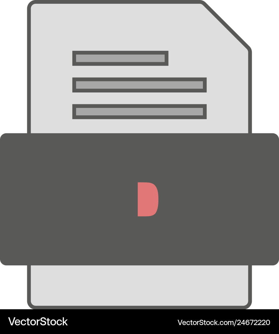 Mdf file document icon Vector Image