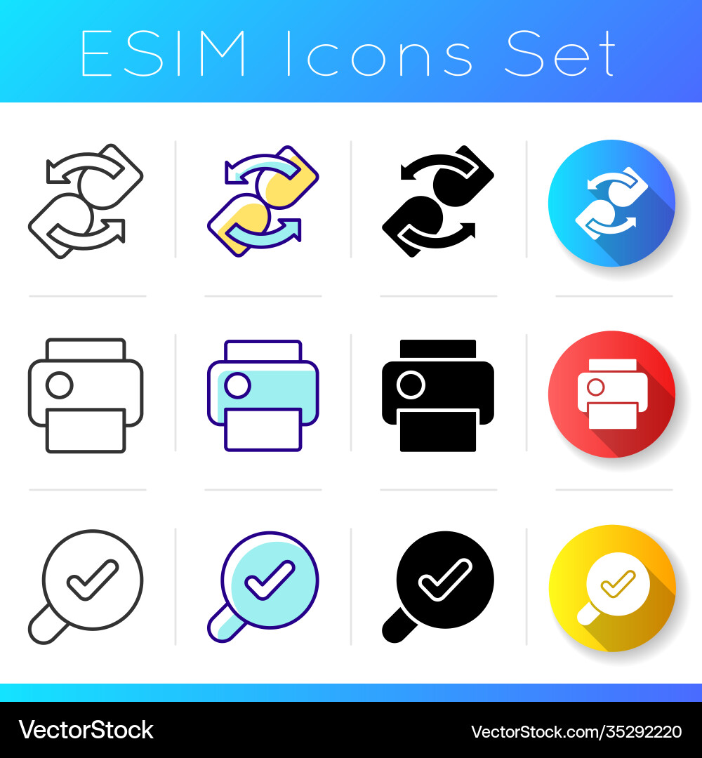 Modern interface usage icons set Modern interface usage icons set vector image