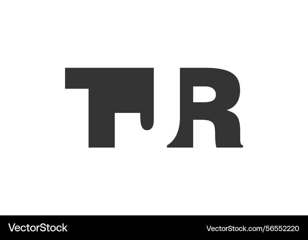 Tjr logo design initial letter t j r bold font Tjr logo design initial letter t j r bold font vector image