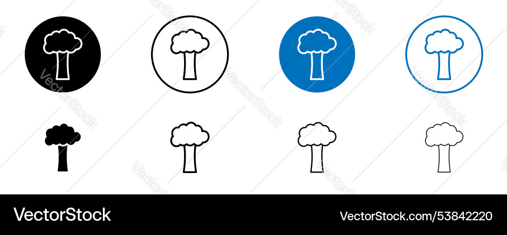 Tree icon set Vector Image