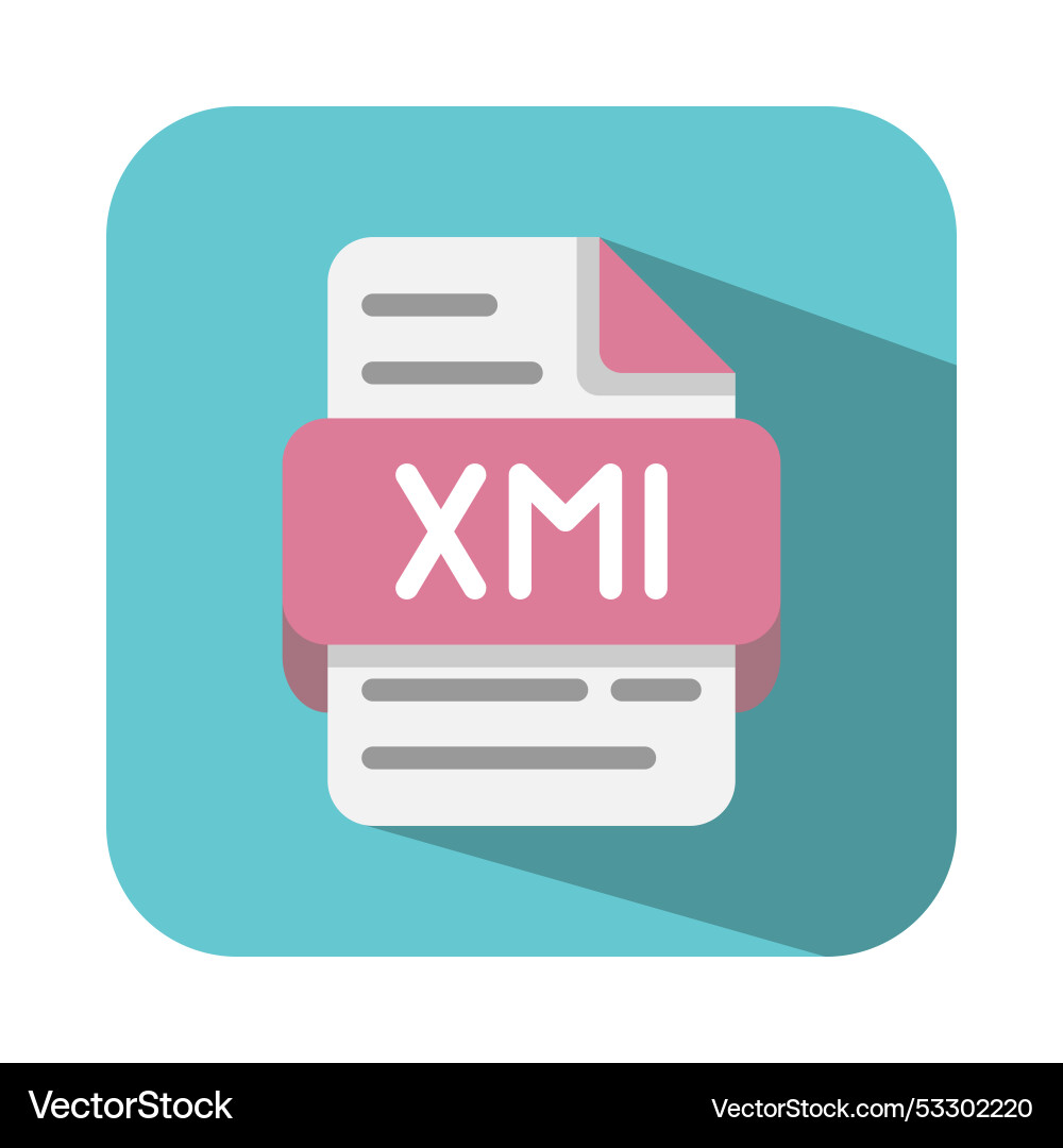Xml document flat icons extension type Xml document flat icons extension type vector image