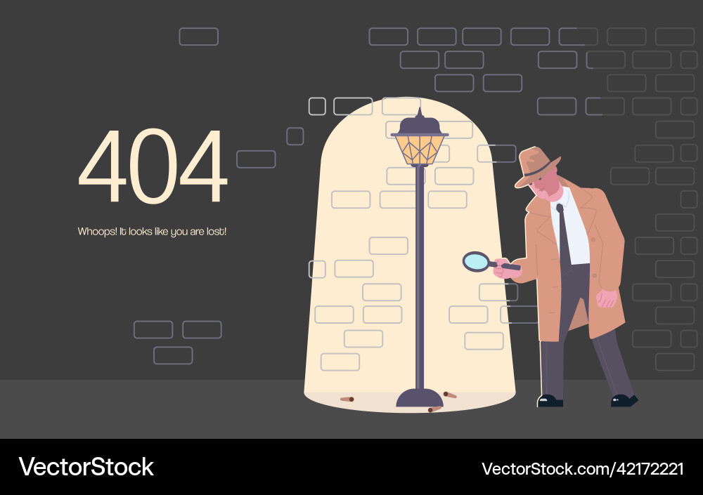 404 error not found web page 404 error not found web page Vector Image