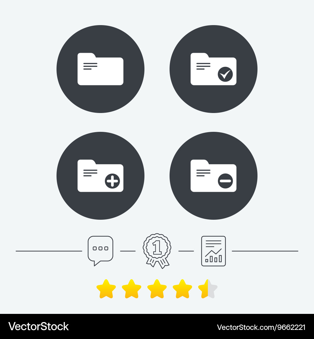 Accounting binders icons add document symbol Vector Image