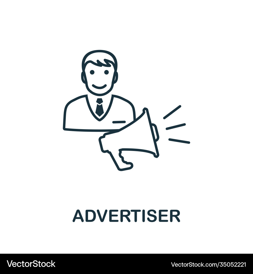 Advertiser icon simple line element from Advertiser icon simple line element from vector image