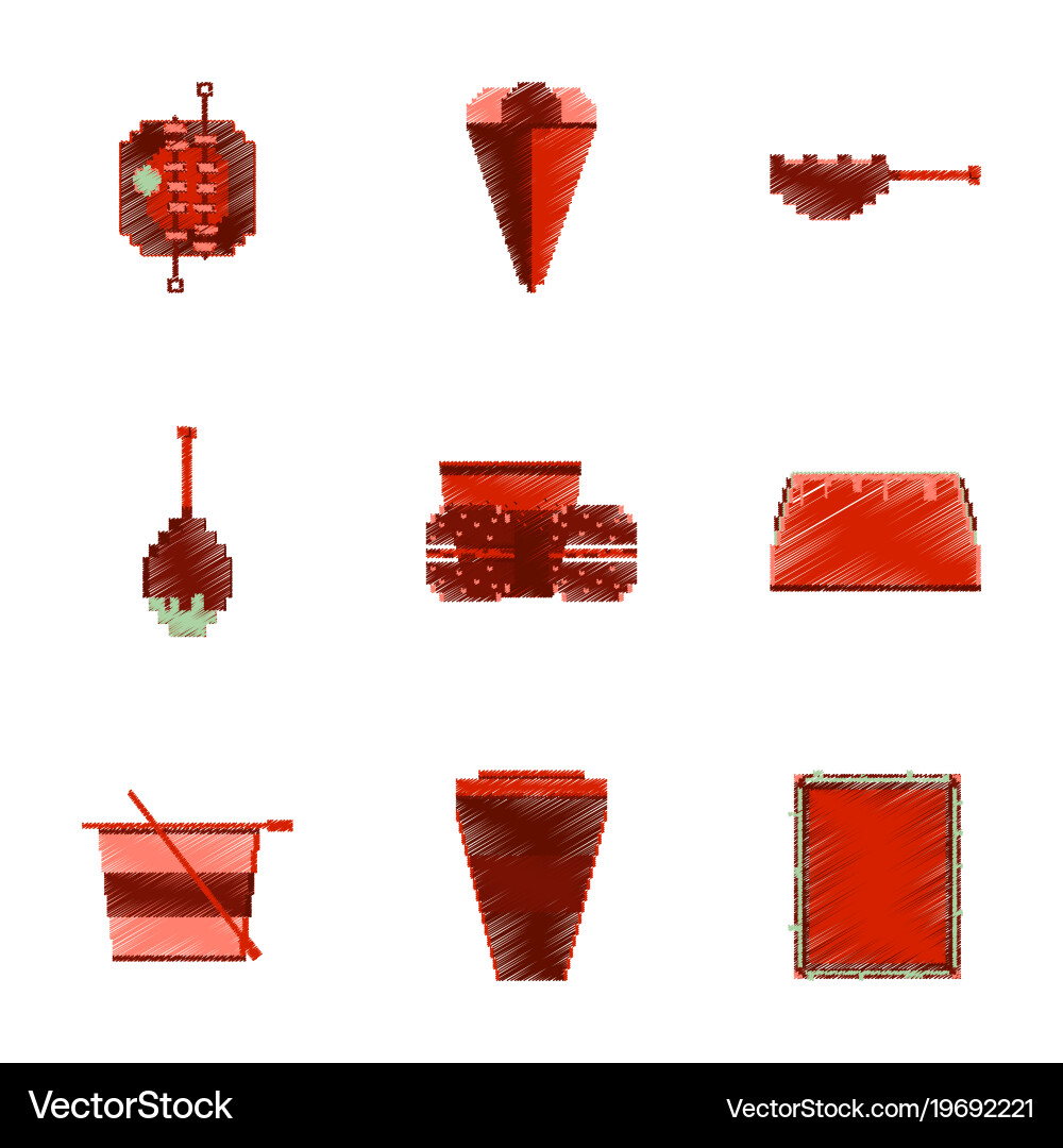 Assembly of flat shading style pixel icon fast Vector Image