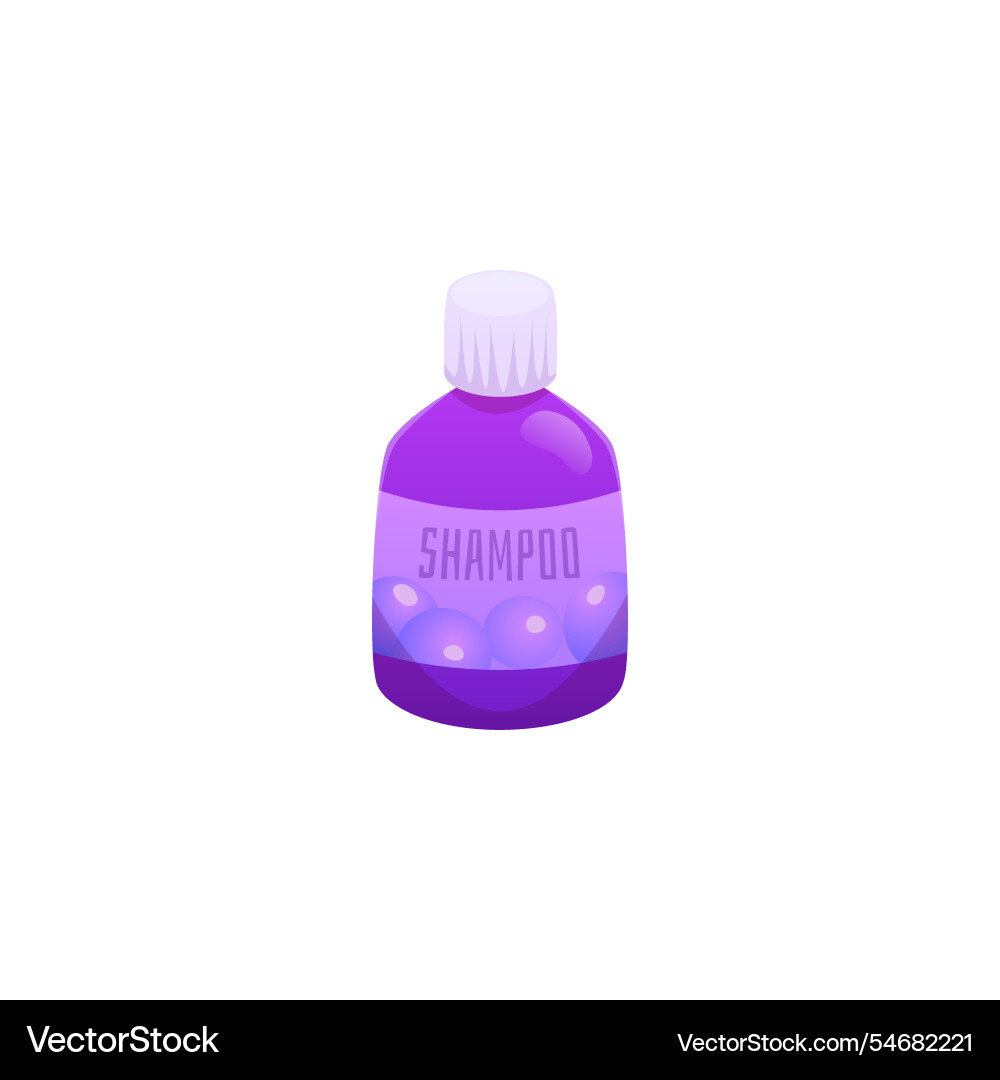 Bild einer lila Shampoo-Flasche für das Haar Bild einer lila Shampoo-Flasche für das Haar vektorbild