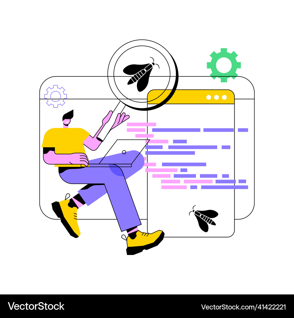 Cross-platform testing abstract concept Cross-platform testing abstract concept vector image