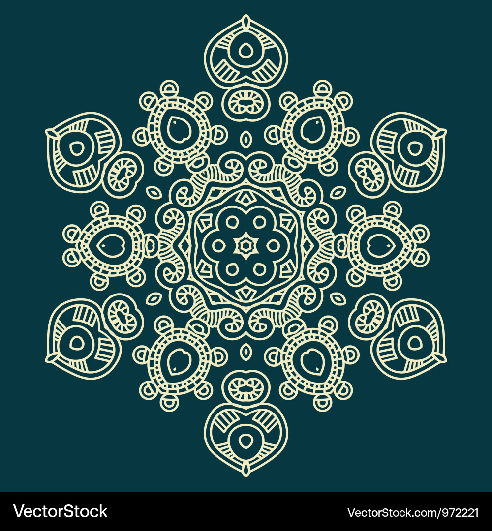 Elegant Snowflake Pattern vector image