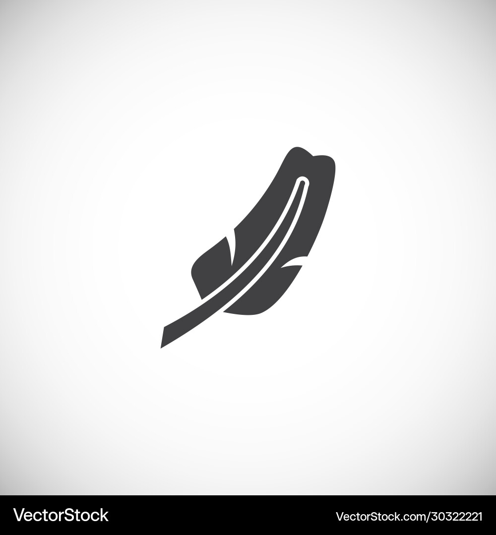 Feather icon on background for graphic and web Feather icon on background for graphic and web vector image
