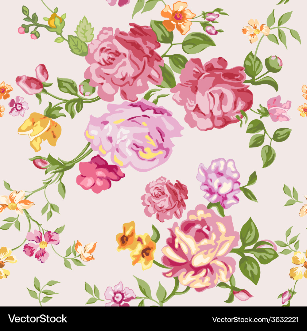 Floral Seamless Pattern Vector Image