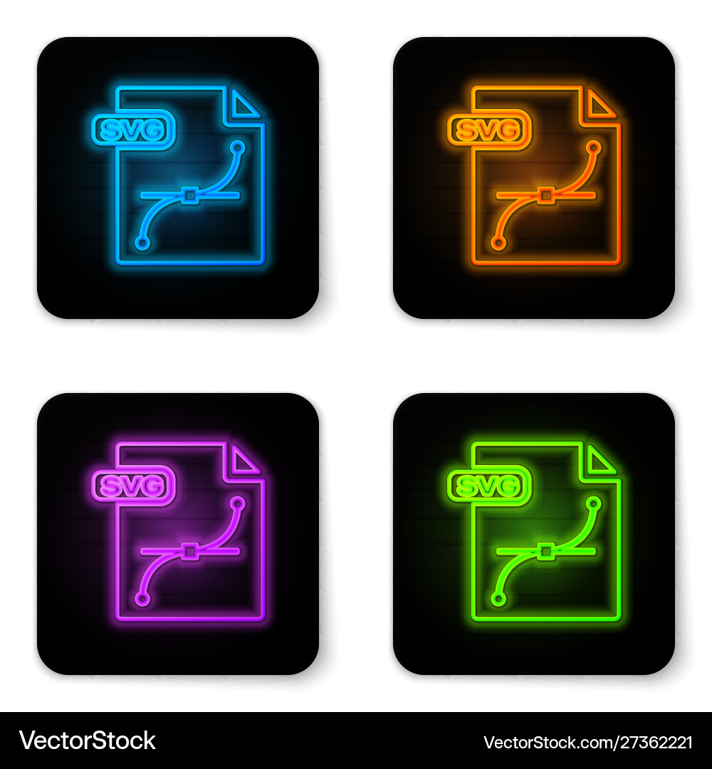 Glowing neon svg file document download Glowing neon svg file document download vector image