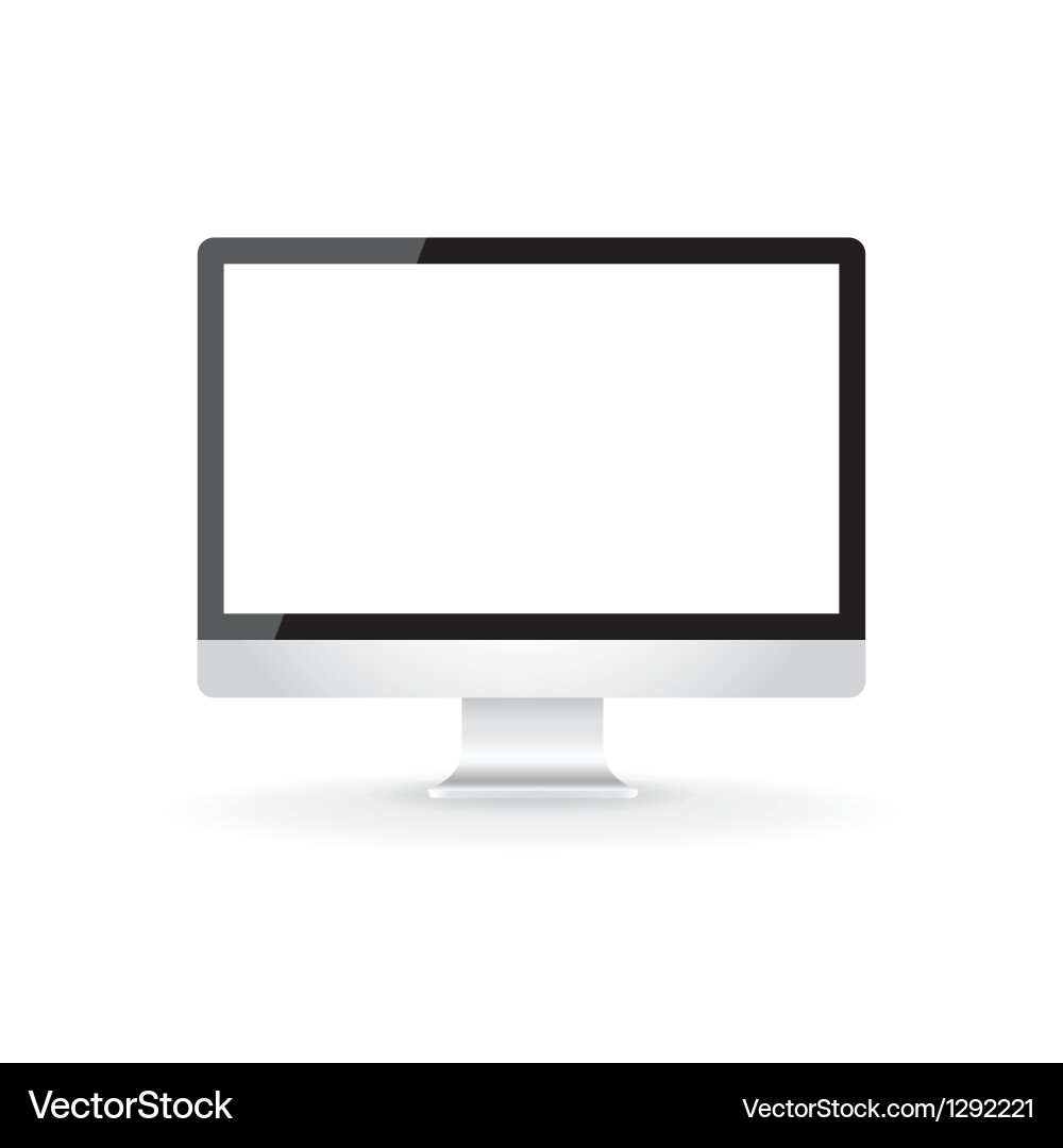 Isolated LCD Display Screen vector image