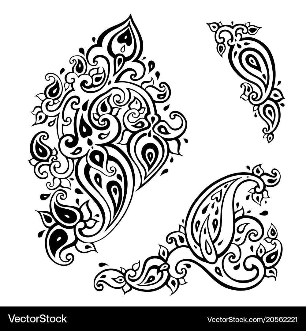 Paisley Ornament Pattern Vector Image