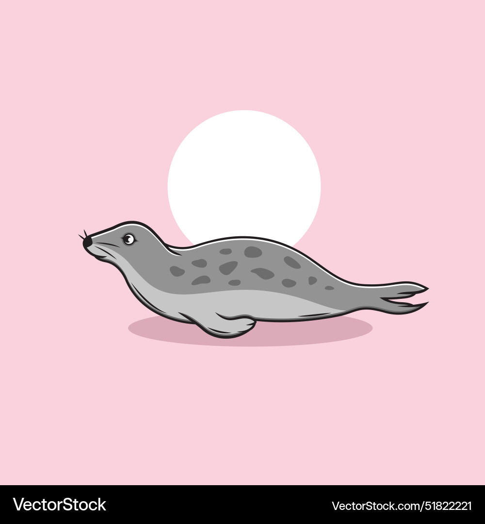 Seal clipart flat Royalty Free Vector Image - VectorStock