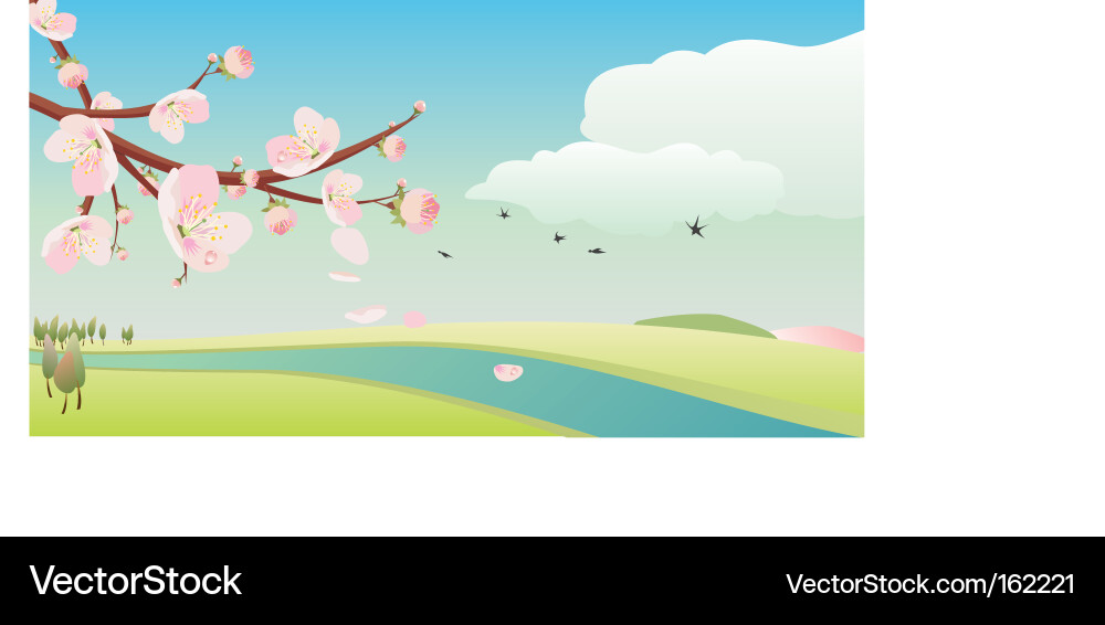 Spring landscape Vector Image