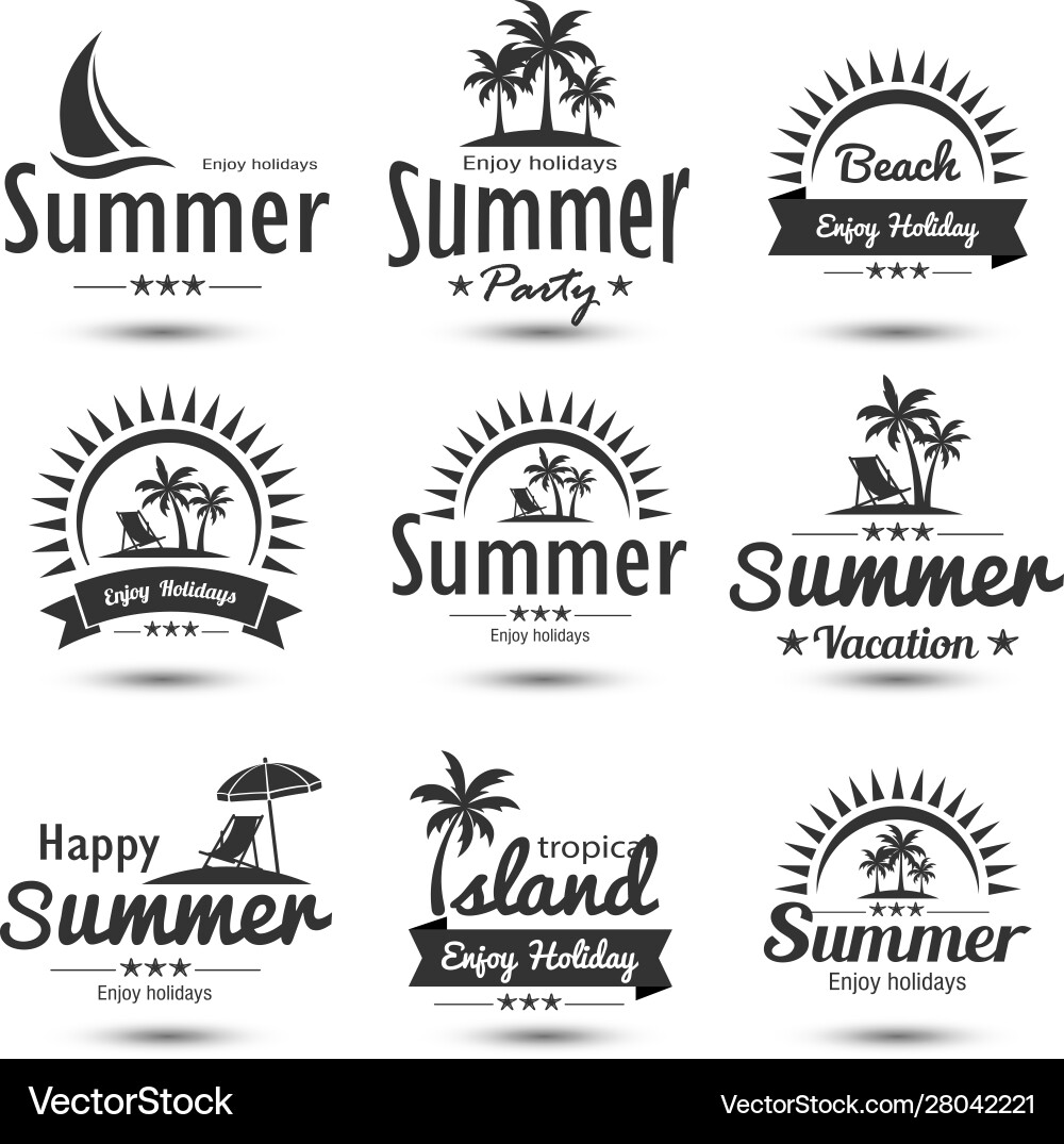 Summer emblem Vector Image