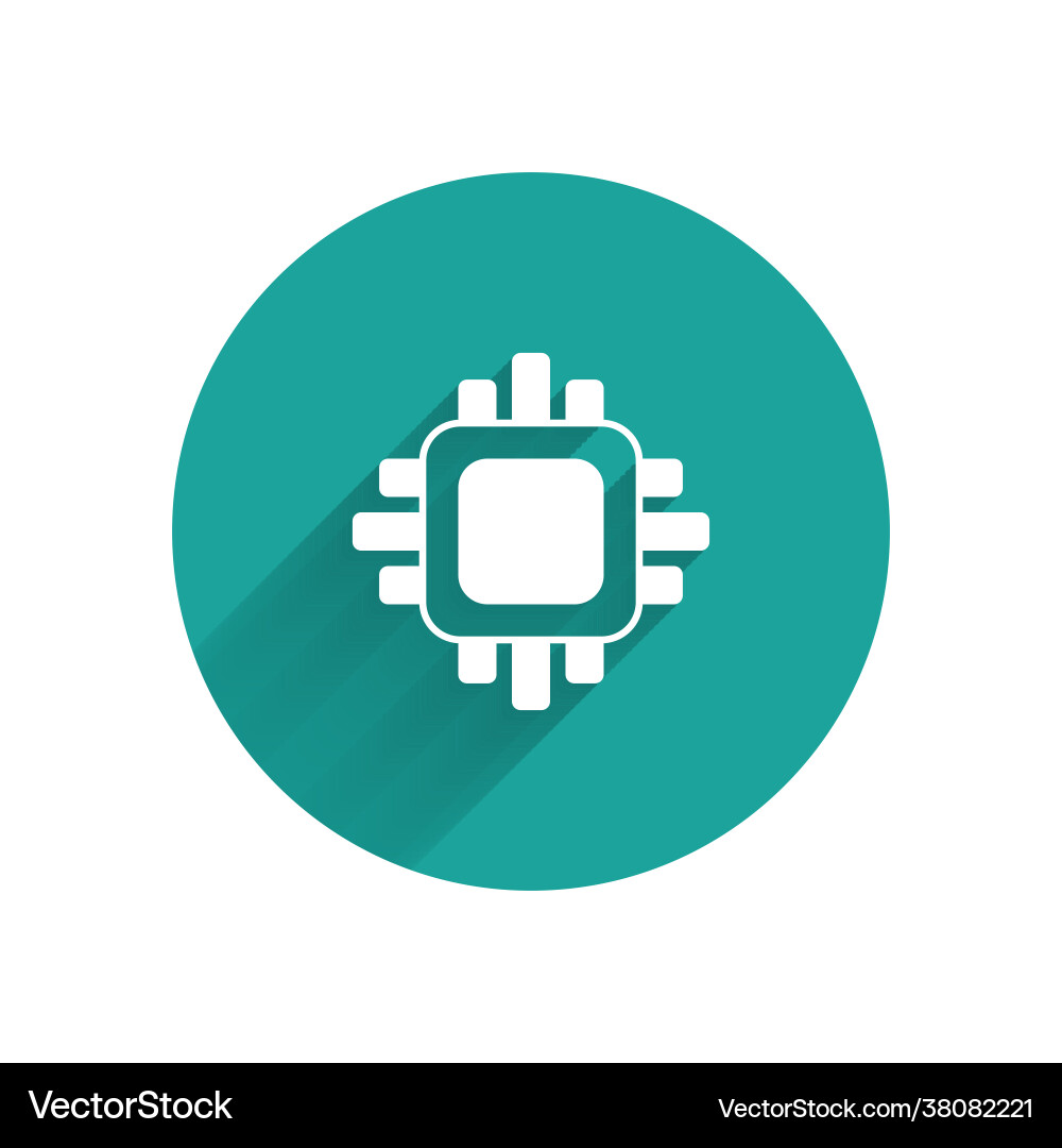 White computer processor with microcircuits cpu White computer processor with microcircuits cpu Vector Image