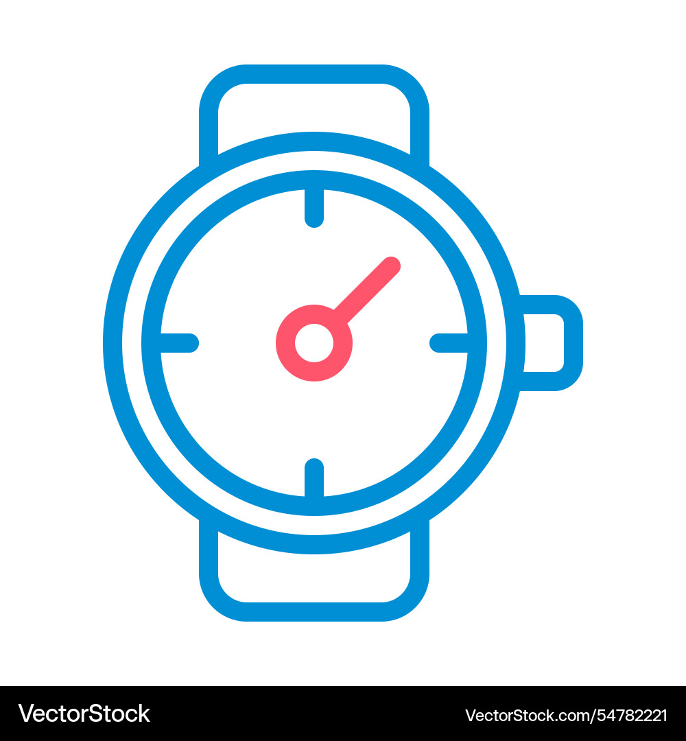 Wristwatch icon concept of time punctuality Wristwatch icon concept of time punctuality vector image