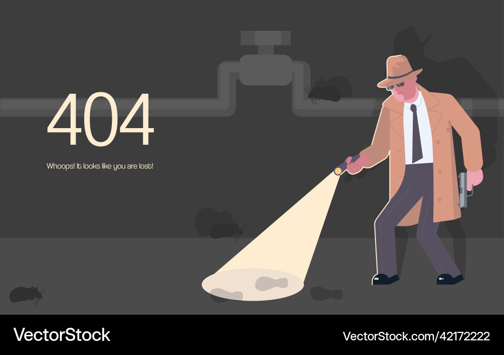 404 error not found web page Vector Image