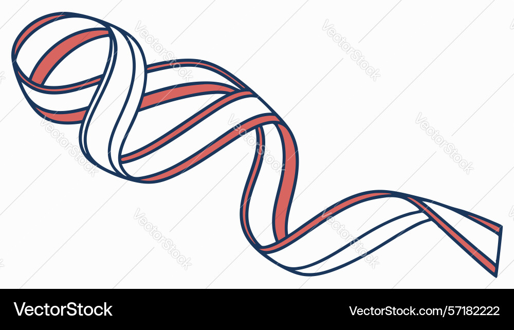 Abstract multi-layered flowing ribbon form design vector image