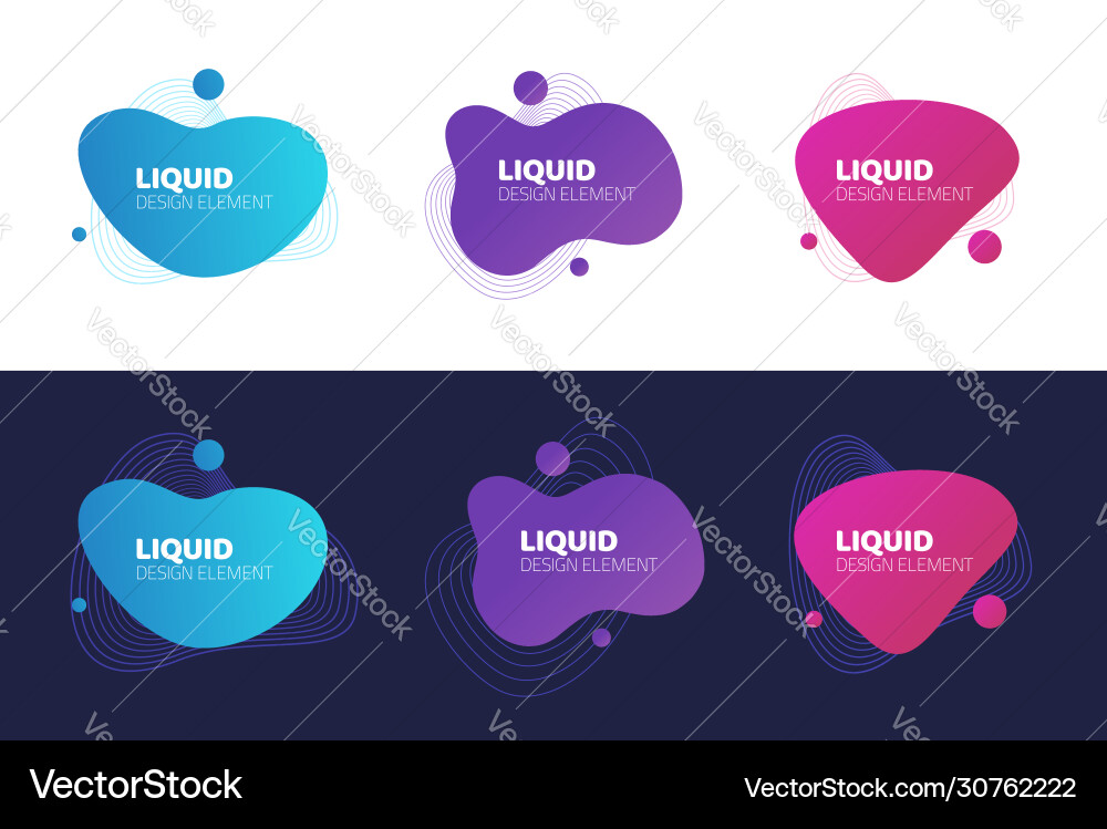 Abstract shapes design fluid background elements Abstract shapes design fluid background elements vector image