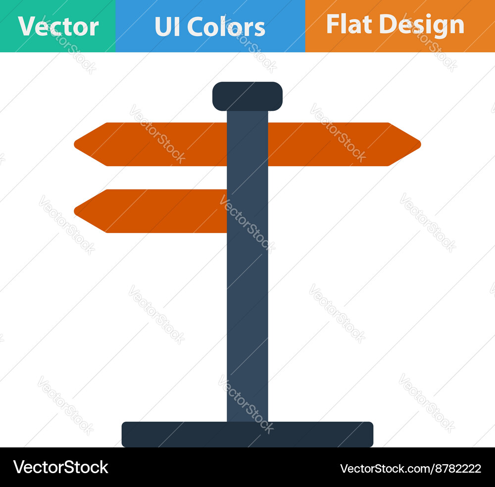 Flat design icon of pointer stand vector image