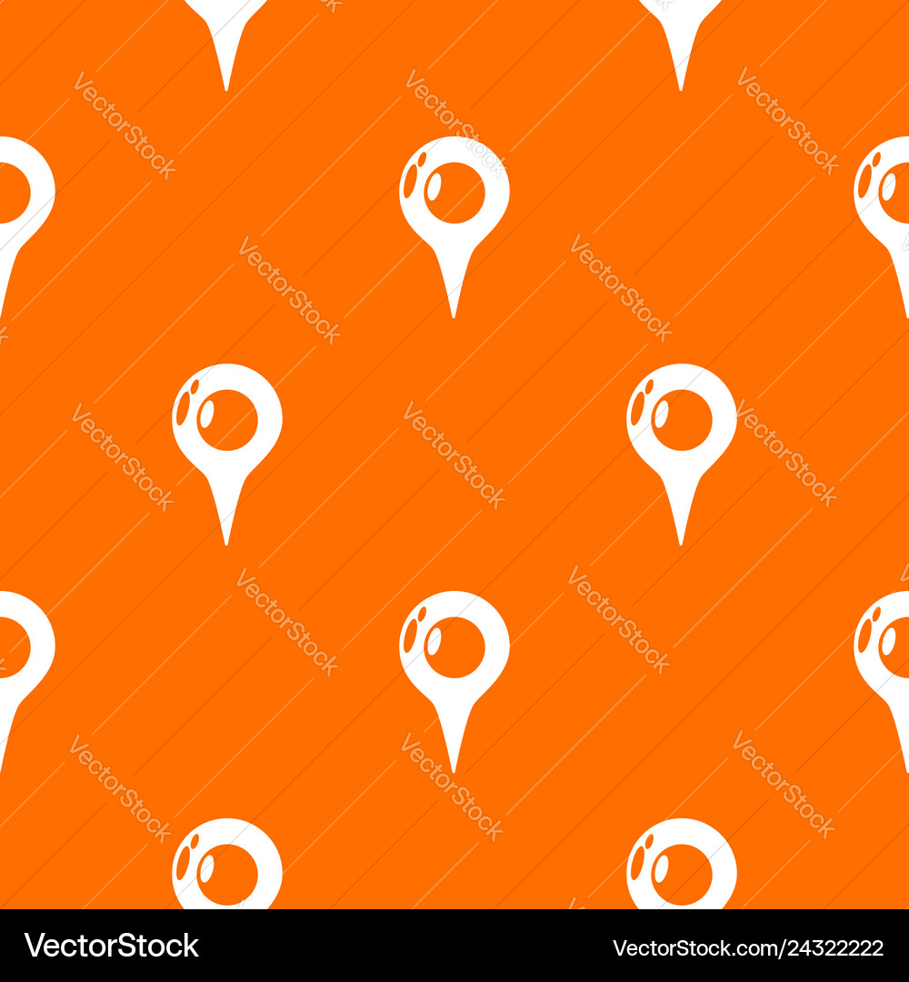 Map pointer pattern orange Map pointer pattern orange Vector Image