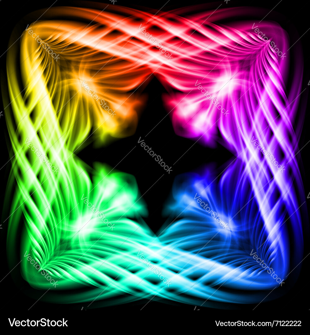 Multicolored pattern on the black background vector image