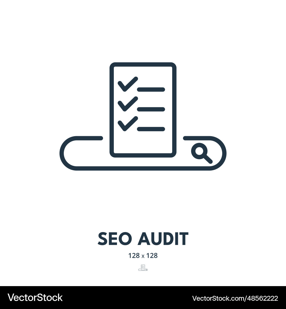 Seo audit icon search engine optimization report Seo audit icon search engine optimization report vector image
