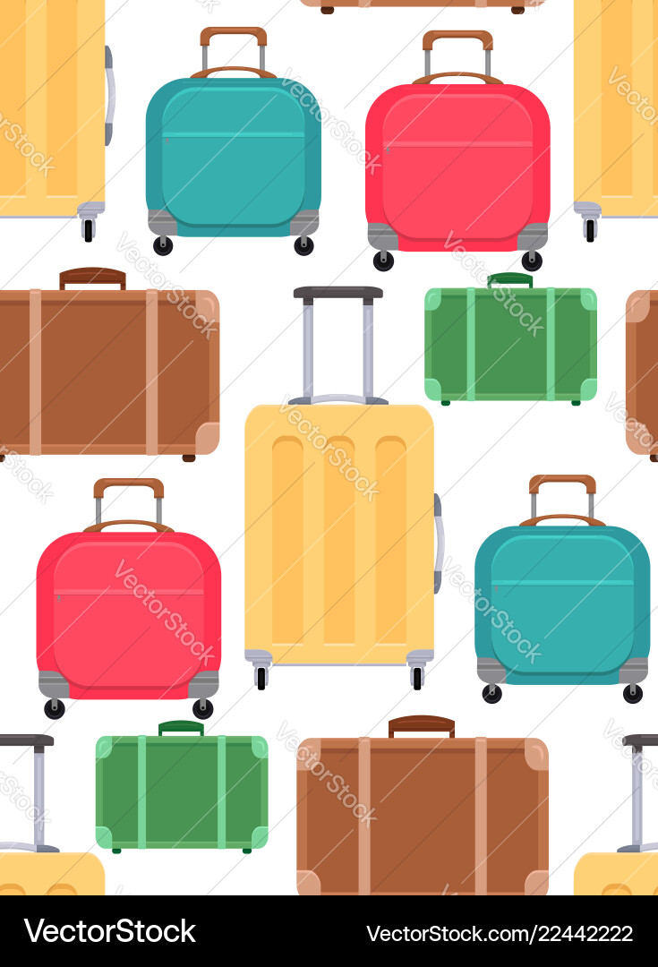 Suitcase Pattern - Seamless Texture Vector Image