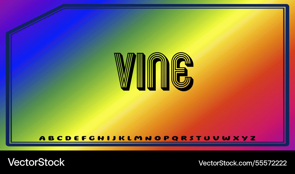 Text effects with editable colors and abstract vector image