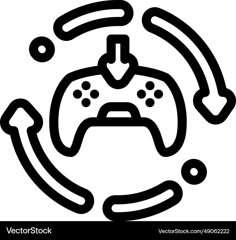 Updates game development line icon Updates game development line icon Vector Image