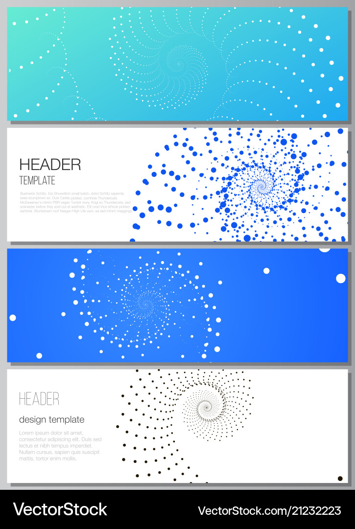 Abstract Vortex Header Templates vector image