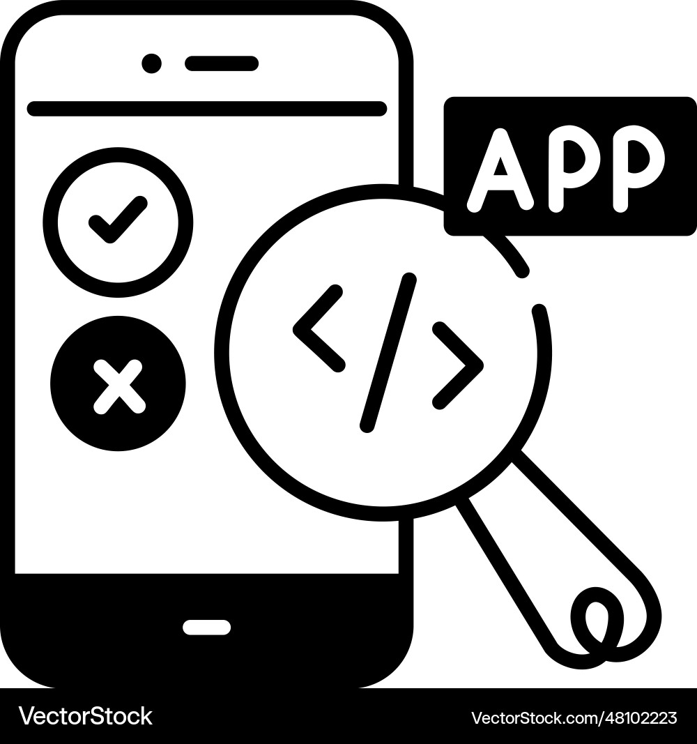 App testing Vector Image