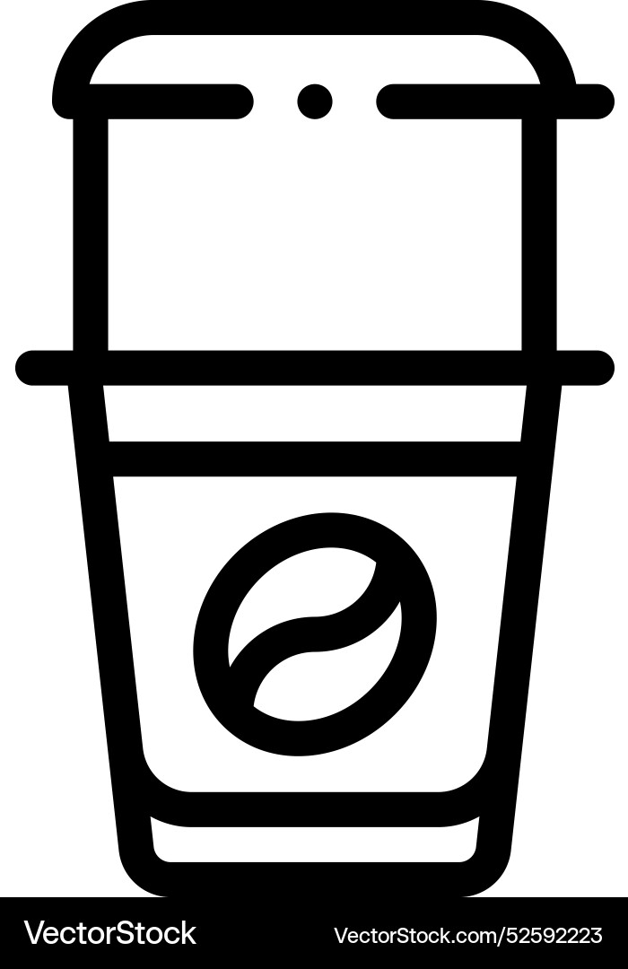Coffee filter icon thin linear style design Coffee filter icon thin linear style design vector image