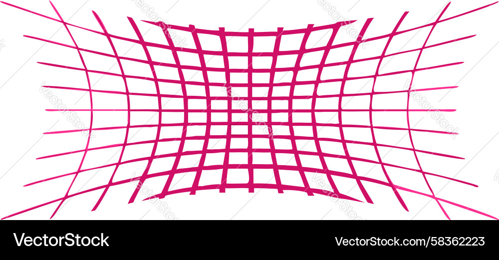 Distorted Red Grid Background Vector Image