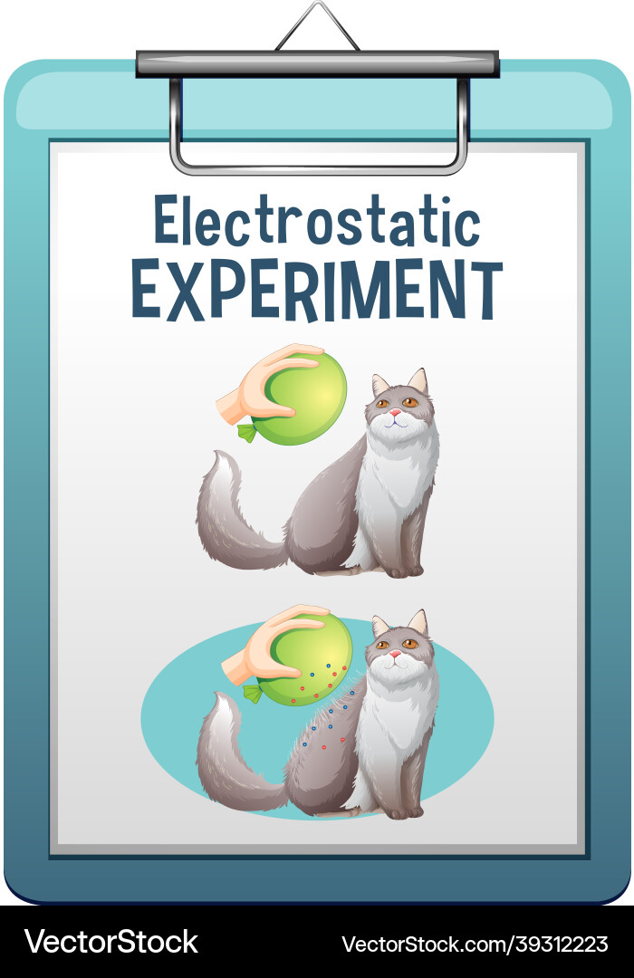 Electrostatic science experiment poster Electrostatic science experiment poster vector image