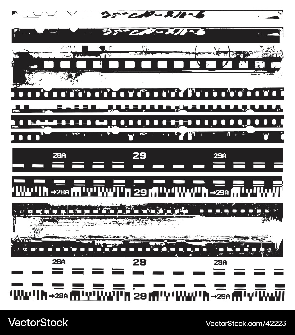 Fragmented Film Negative vector image