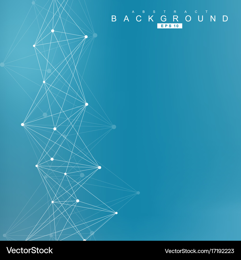 Geometric abstract background with connected line vector image