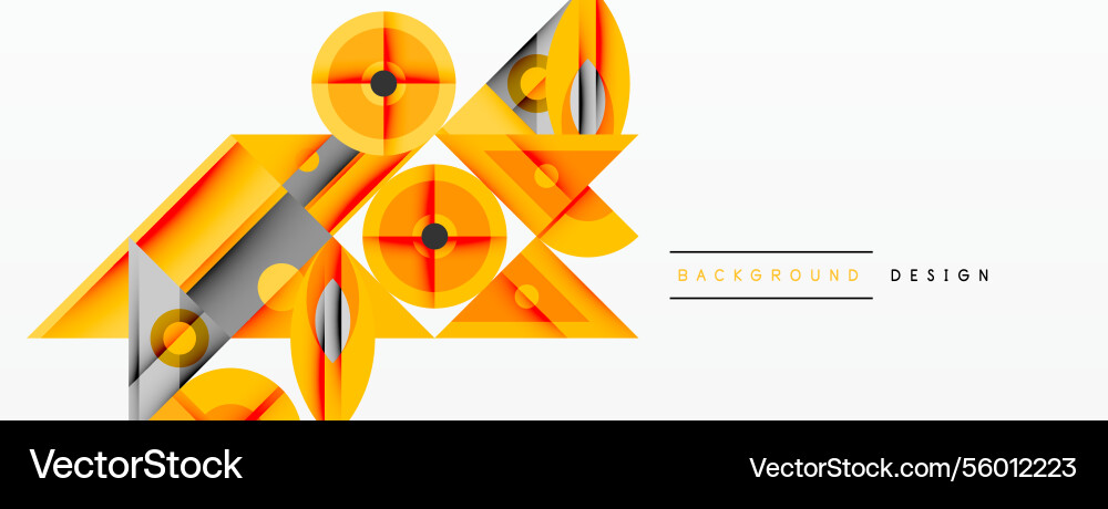 Geometric abstract composition with intersecting Vector Image