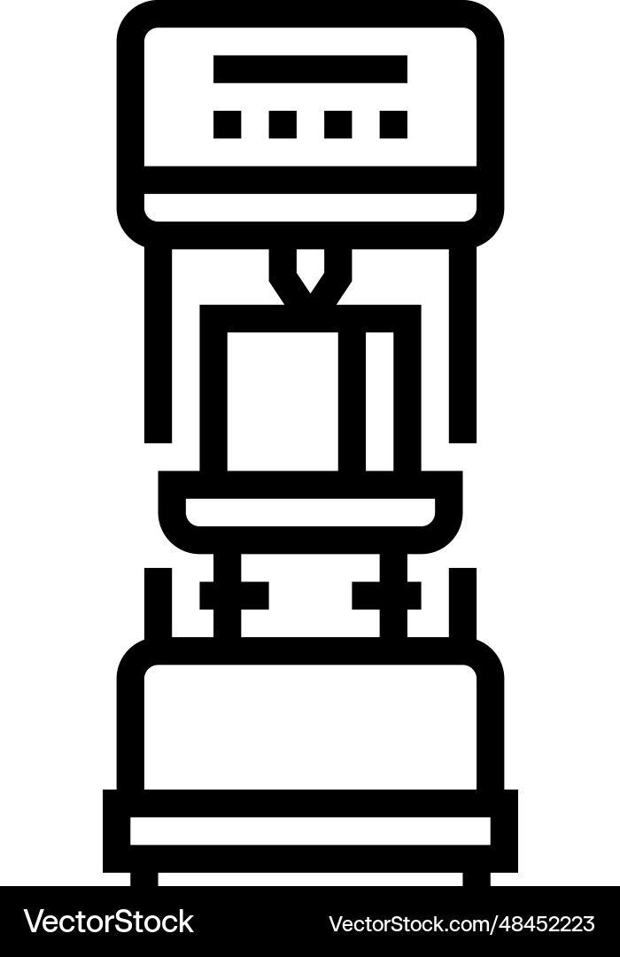Hardness testing materials engineering line icon Hardness testing materials engineering line icon Vector Image
