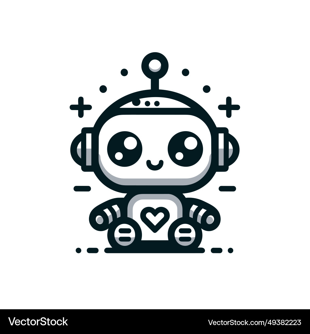 Intelligent process automation monochrome line Intelligent process automation monochrome line vector image