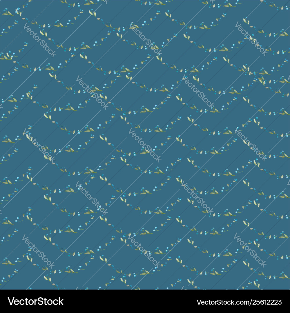 Leafy Seamless Pattern Tile Vector Image