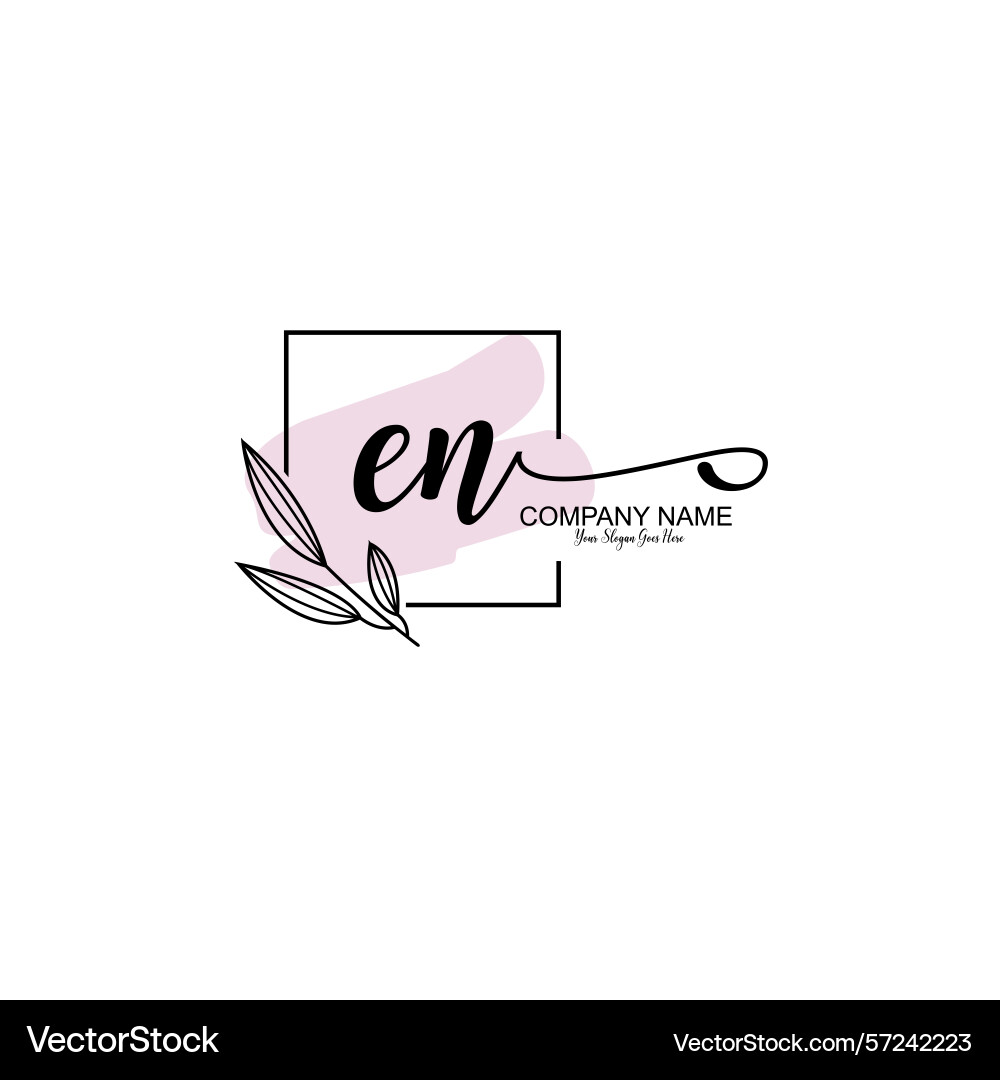 Modern botanical en initial logo collection Modern botanical en initial logo collection Vector Image