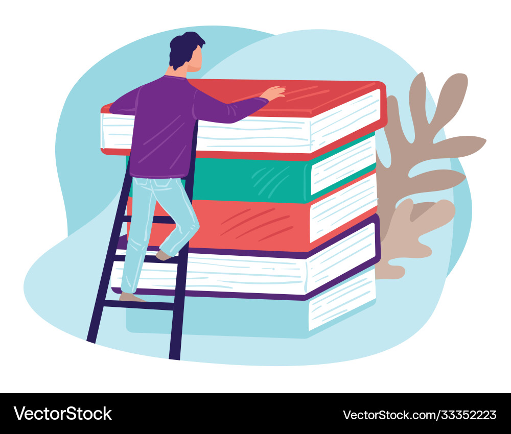 Obtaining knowledge and learning new disciplines Vector Image